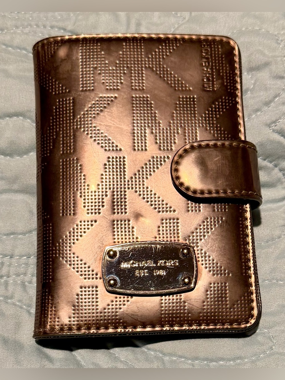 Michael Kors Small Wallet with Metallic Bronze Leather